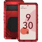 For Google Pixel 6 / 6 Pro Shockproof Aluminum Bumper Metal Case Cover Red