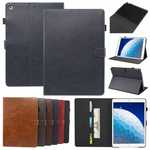 For iPad 9th Generation Case With Pencil Holder Leather Stand Flip Cover