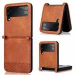 For Samsung Galaxy Z Flip4 3 5G Leather Card Slot  Wallet Case Cover Brown
