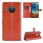 For Nokia X100 5G Leather Case,Wallet Magnetic Flip Stand Phone Cover Brown