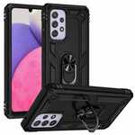 For Samsung Galaxy A33 5G Case Shockproof Armor KickStand Ring Cover - Black