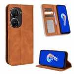 For Asus Zenfone 9 Case Shockproof Retro Leather Wallet Stand Cover