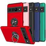 For Google Pixel 6a 7 Pro Case Shockproof Magnetic Ring Stand Cover