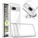 For Google Pixel 7A Clear Case Shockproof Soft TPU Transparent Phone Cover
