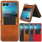 For Motorola Razr+ Plus (2023) Leather Card Holder Wallet Case