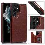 For Samsung Galaxy S24 Ultra Wallet Case Plus Leather Credit Card Slots Stand Back Cover