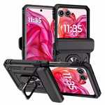 For Motorola Razr 2024 Case with Hinge Protection 360° Rotating Stand | Shockproof, Flexible TPU + Hard PC