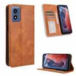 For Motorola Moto G 5G 2024 Case Magnetic Leather Wallet Card Slot Cover - Brown