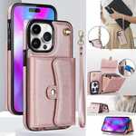 For iPhone 16 15 14 Plus Pro Max Case Card Holder Leather Wallet Cover