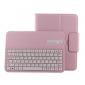 Detachable Bluetooth Keyboard + Flip Stand Leather Case For Samsung Galaxy Tab 3 10.1 P5200 P5210 - Pink - Click Image to Close