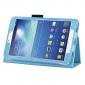 Flip PU Leather Case Cover for Samsung Galaxy Tab 3 8.0 T310/T3110 - Light Blue - Click Image to Close