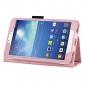 Flip PU Leather Case Cover for Samsung Galaxy Tab 3 8.0 T310/T3110 - Pink - Click Image to Close