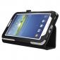 Leather Folding Folio Stand Case Cover For Samsung Galaxy Tab 3 7.0" T210 P3200 P3210 - Black