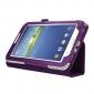 Leather Folding Folio Stand Case Cover For Samsung Galaxy Tab 3 7.0" T210 P3200 P3210 - Purple