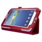 Leather Folding Folio Stand Case Cover For Samsung Galaxy Tab 3 7.0" T210 P3200 P3210 - Red