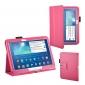 PU Leather Flip Tablet Case Cover for Samsung Galaxy Tab 3 10.1" P5200/P5210 - Hot Pink - Click Image to Close