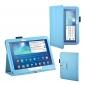 PU Leather Flip Tablet Case Cover for Samsung Galaxy Tab 3 10.1" P5200/P5210 - Light Blue - Click Image to Close