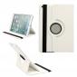 360 Degree Rotating PU Leather Case Cover Swivel Stand for Apple iPad Air - White
