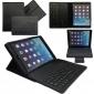 Leather Detachable Bluetooth Keyboard Case with Stand for iPad Air - Black