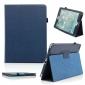Lychee Folio Folding Slim PU Leather Stand Case Cover For New Apple iPad Air 5 5th Gen - Dark Blue