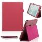 Lychee Folio Folding Slim PU Leather Stand Case Cover For New Apple iPad Air 5 5th Gen - Hot Pink