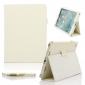 Lychee Folio Folding Slim PU Leather Stand Case Cover For New Apple iPad Air 5 5th Gen - White
