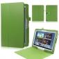 New Lychee Leather Pouch Case With Stand for Samsung Galaxy Note 10.1 P600/P601 2014 Edition - Green - Click Image to Close