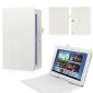 New Lychee Leather Pouch Case With Stand for Samsung Galaxy Note 10.1 P600/P601 2014 Edition - White - Click Image to Close