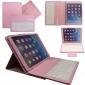 Leather Detachable Bluetooth Keyboard Case with Stand for iPad Air - Pink