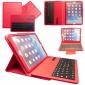 Leather Detachable Bluetooth Keyboard Case with Stand for iPad Air - Red