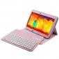 Bluetooth Keyboard Leather Case For Samsung Galaxy Note 10.1 2014 Edition P600 - Pink - Click Image to Close