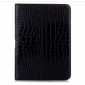 Crocodile Pattern Leather Stand Case for Samsung Galaxy Tab 4 10.1 T530 - Black - Click Image to Close