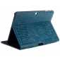 Crocodile Pattern Leather Stand Case for Samsung Galaxy Tab 4 10.1 T530 - Blue - Click Image to Close