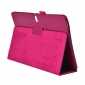 Lychee Leather Stand Fold Folio Case for Samsung Galaxy Tab S 10.5 T800 - Rose red - Click Image to Close