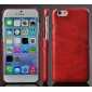 Oil Wax Style Insert Card Leather Back Case Cover for iPhone 6/6S 4.7 Inch - Red