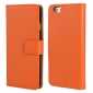 Genuine Leather Wallet Flip Case Cover For iPhone 6 Plus/6S Plus 5.5inch - Orange