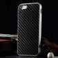 Aluminium Metal Bumper + Carbon fiber back cover case For iPhone 6/6S 4.7inch - Silver/Black