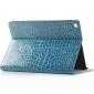 High quality Crocodile Skin Leather Stand Case for iPad Air 2 - Blue