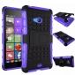 Shockproof Armor Design TPU Hard Case Cover Stand for Microsoft Lumia 540 - Purple