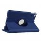 360 Degrees Rotating Smart Stand Leather Case For iPad mini 4 - Dark blue
