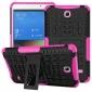 Rugged Hybrid Dual Layer Case with Kickstand for Samsung Galaxy Tab 4 7.0 T230 - Hot pink - Click Image to Close