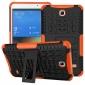 Rugged Hybrid Dual Layer Case with Kickstand for Samsung Galaxy Tab 4 7.0 T230 - Orange - Click Image to Close