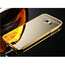 Luxury Metal Aluminum Frame&Mirror Acrylic Case Cover For Samsung Galaxy S7 - Gold - Click Image to Close