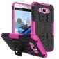 Hybrid Dual Layer Armor Defender Case with Stand For Samsung Galaxy J7 (2016) J710 - Hot pink