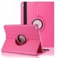 Litchi Grain 360° Rotating Folio Stand Smart PU Leather Case Cover For 9.7-inch iPad Pro - Hot Pink
