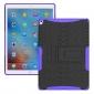 Hyun Texture ShockProof Dual Layer Hybrid Stand Protective Case For iPad Pro 9.7inch - Purple