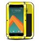 Rubber Aluminum Metal Gorilla Glass ShockProof Case Cover For HTC One M10 - Yellow
