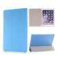 Ultra-Slim Transparent Plastic And PU Leather Smart Cover for iPad Pro 9.7 inch  - Light Blue