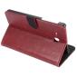 Crazy Horse PU Leather Wallet Flip Stand Smart Case Cover for Samsung Galaxy Tab A 7.0 T280 - Wine Red