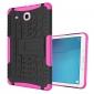 Shockproof Armor Heavy Duty Hybrid Kickstand Cover Case For Samsung Galaxy Tab E 9.6 T560 - Hot pink